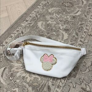 Stoney Clover Lane x Target white belt bag with minnie mouse patch
